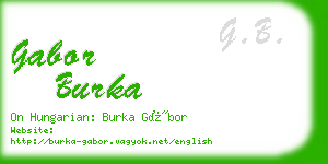 gabor burka business card